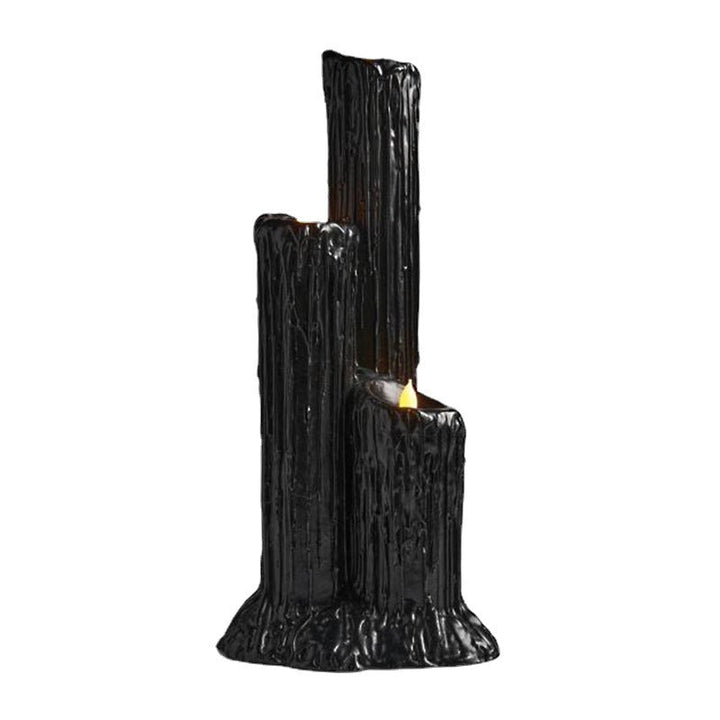 Halloween Melting Candle Holder With Gothic Amber Glow