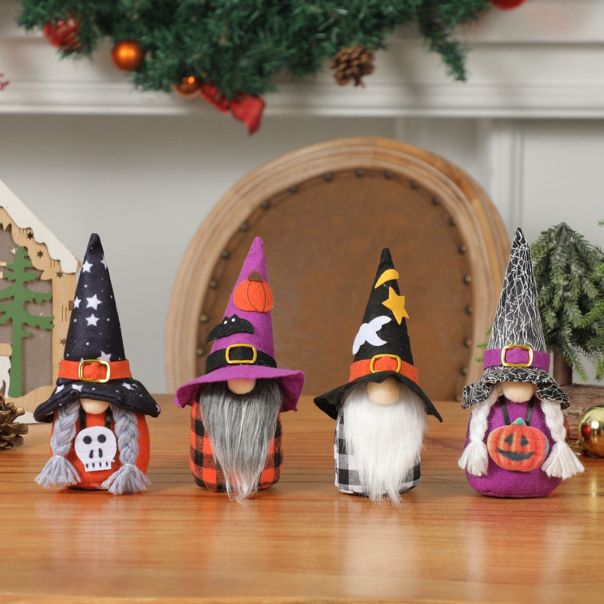 Halloween Gnome Decor Set for Whimsical Tabletop Displays