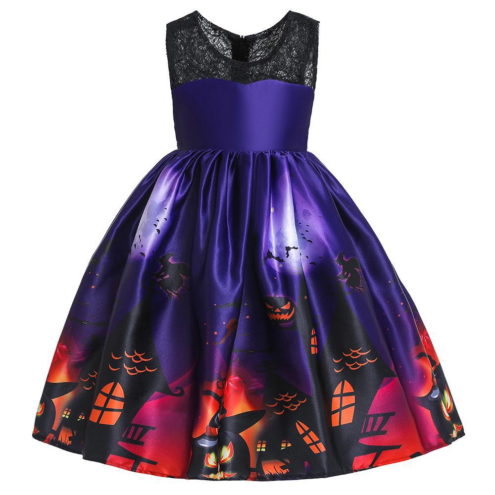 Halloween Dress for Girls — Colorful Spooky Party Style