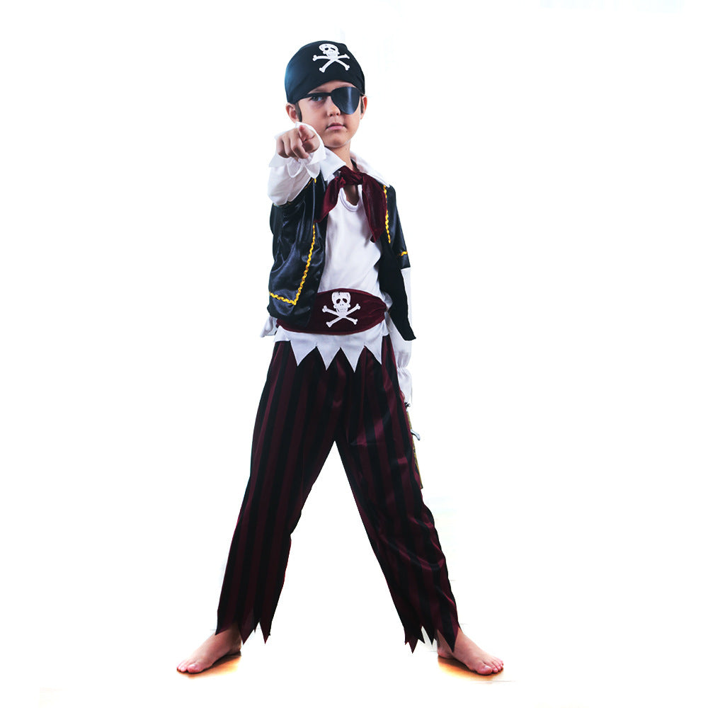 Kids Pirate Costume Set for Halloween & Stage Play