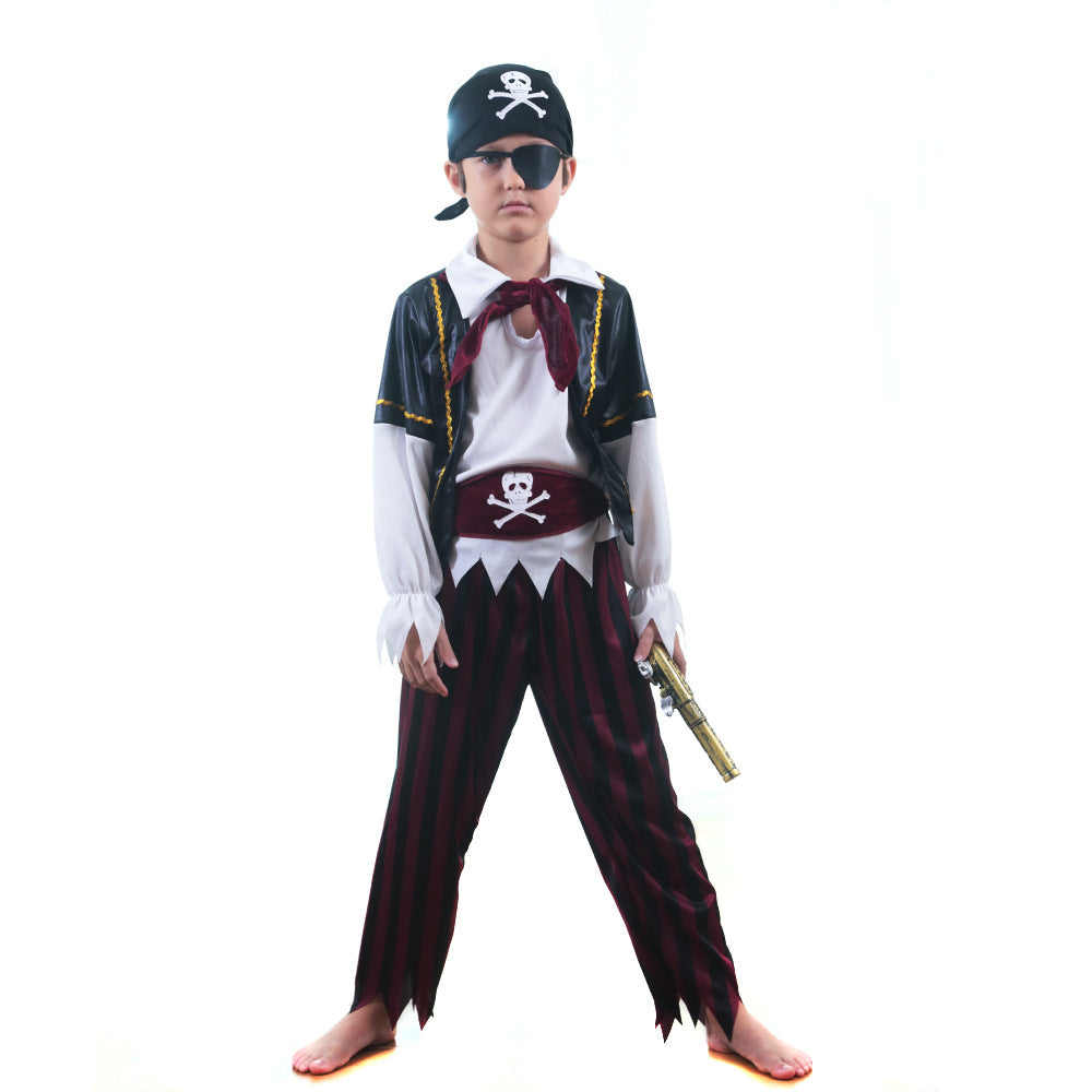 Kids Pirate Costume Set for Halloween & Stage Play