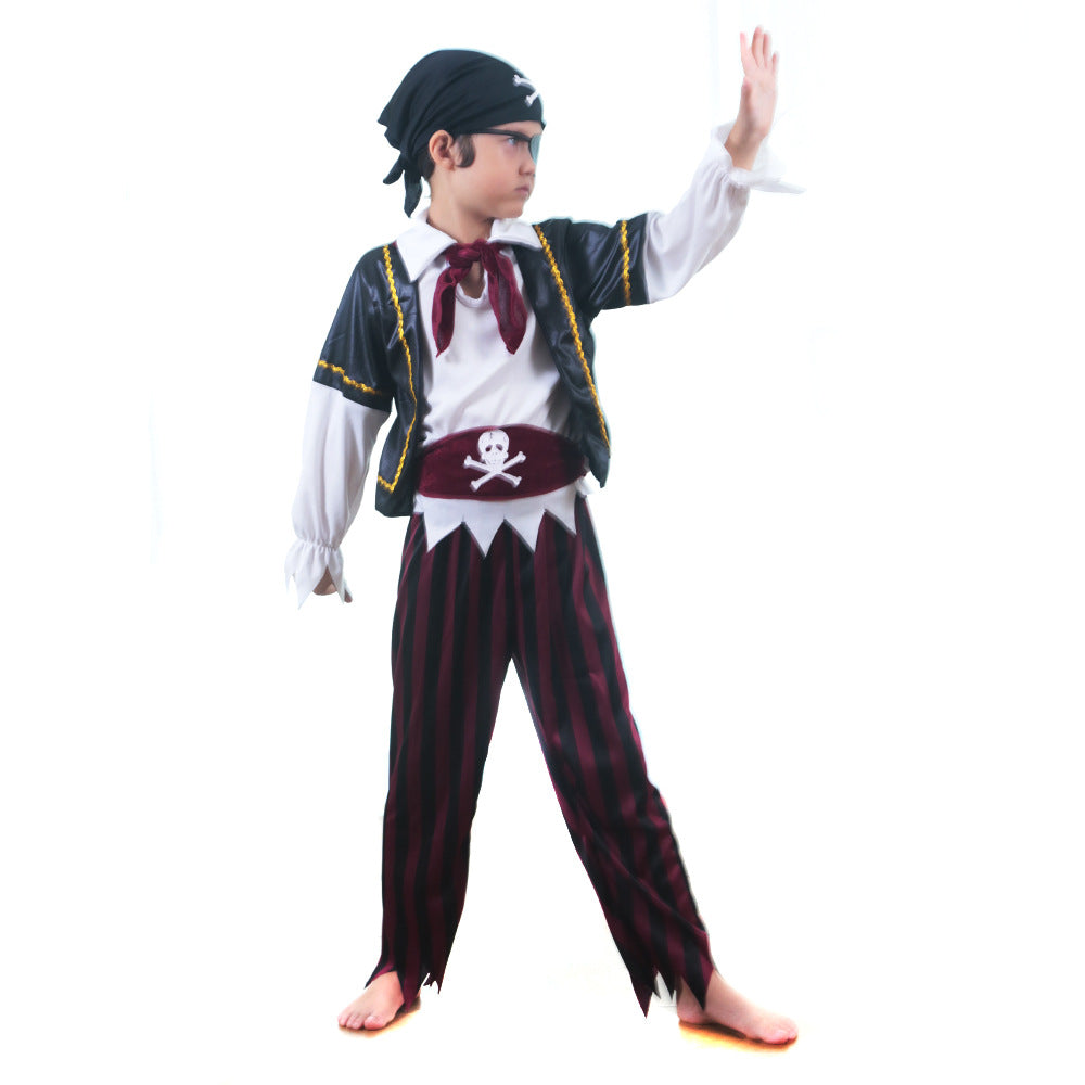 Kids Pirate Costume Set for Halloween & Stage Play