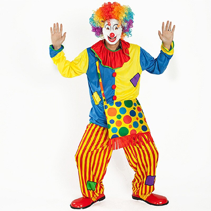 Adult Clown Costume Set with Matching Crossbody Bag