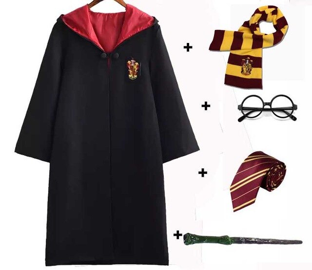 Wizard Cosplay Costume Set With Robe And Accessories