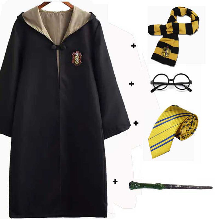 Wizard Cosplay Costume Set With Robe And Accessories