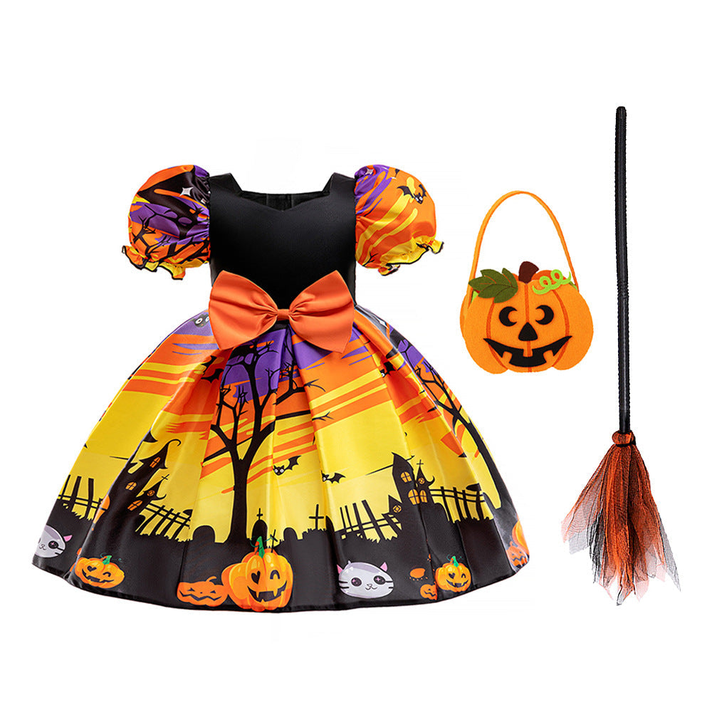 Halloween Princess Costume Dress With Accessories Set