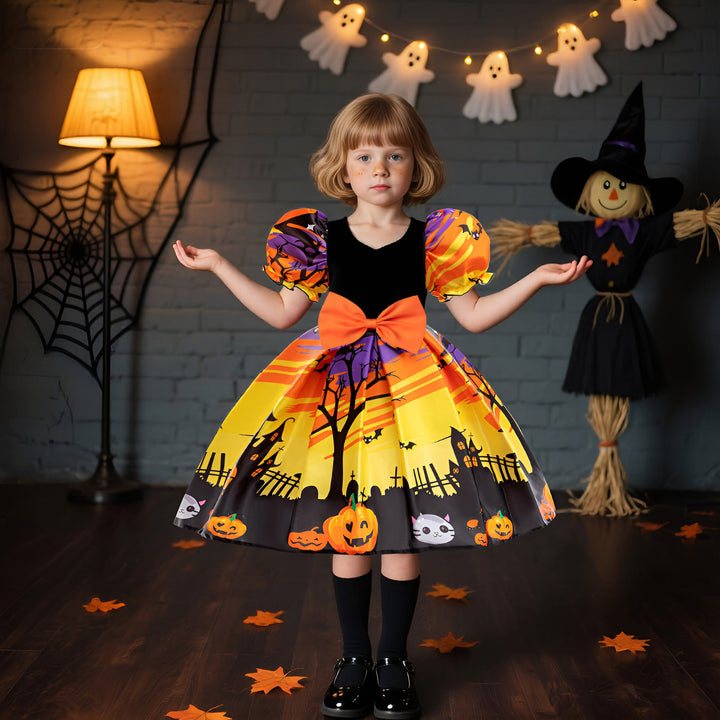 Halloween Princess Costume Dress With Accessories Set