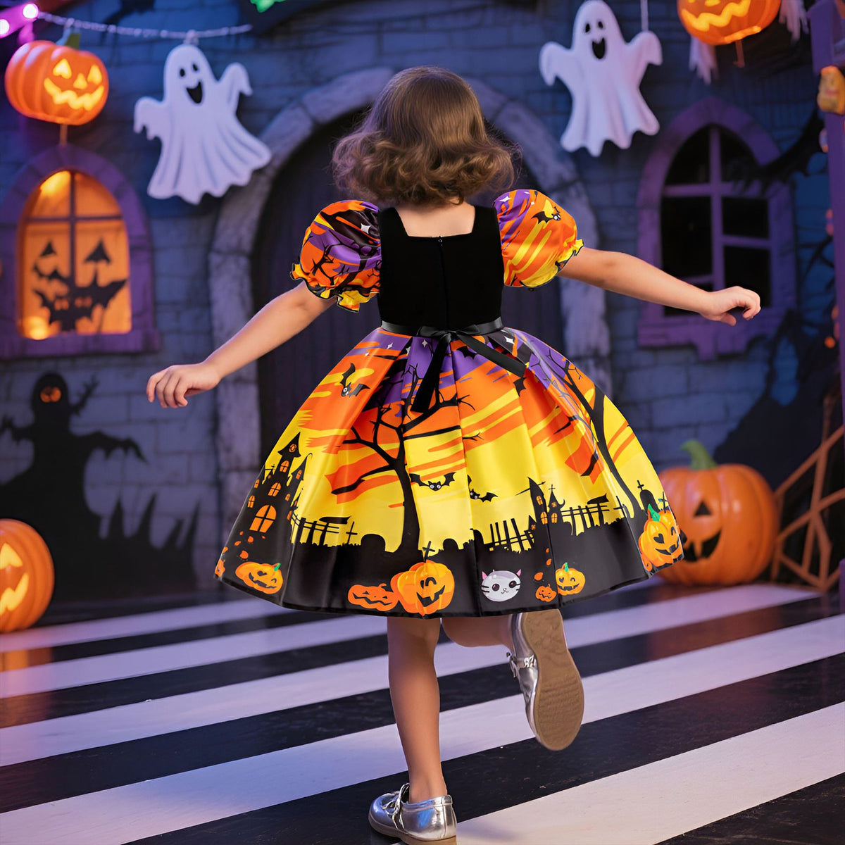 Halloween Princess Costume Dress With Accessories Set