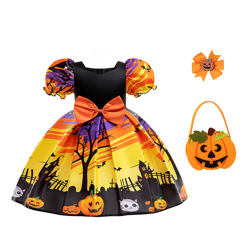 Halloween Princess Costume Dress With Accessories Set