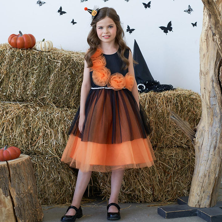 Girls' Halloween Costume Dress – Witch Party Tulle