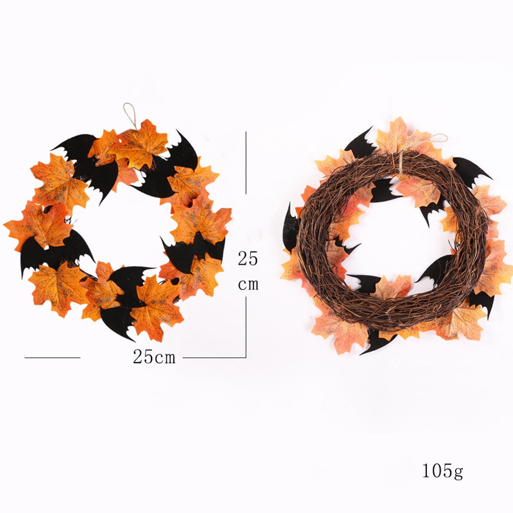 Halloween Bat Wreath for Festive Front Door Decor
