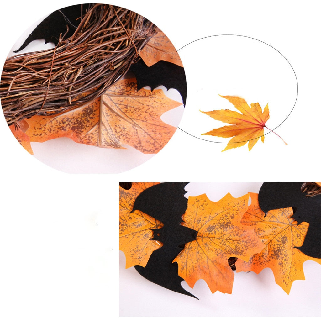 Halloween Bat Wreath for Festive Front Door Decor