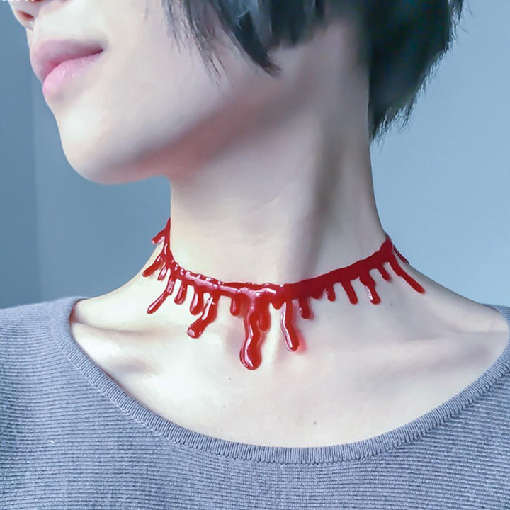 Blood Drip Necklace for Halloween Horror Costume Party