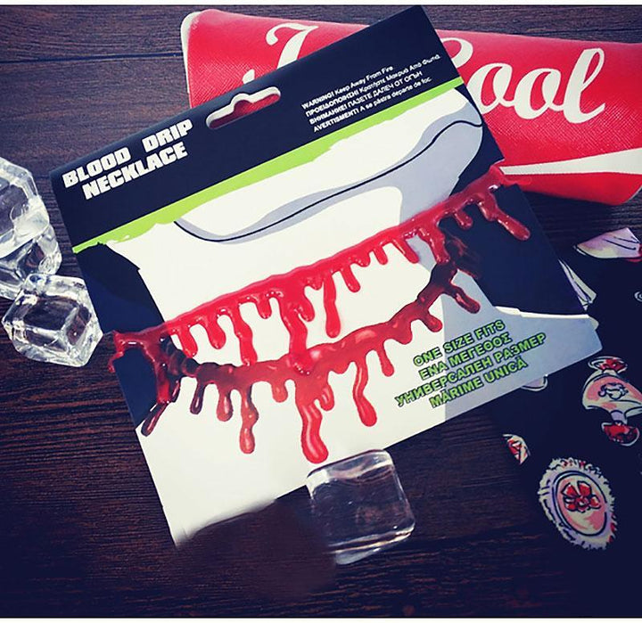Blood Drip Necklace for Halloween Horror Costume Party