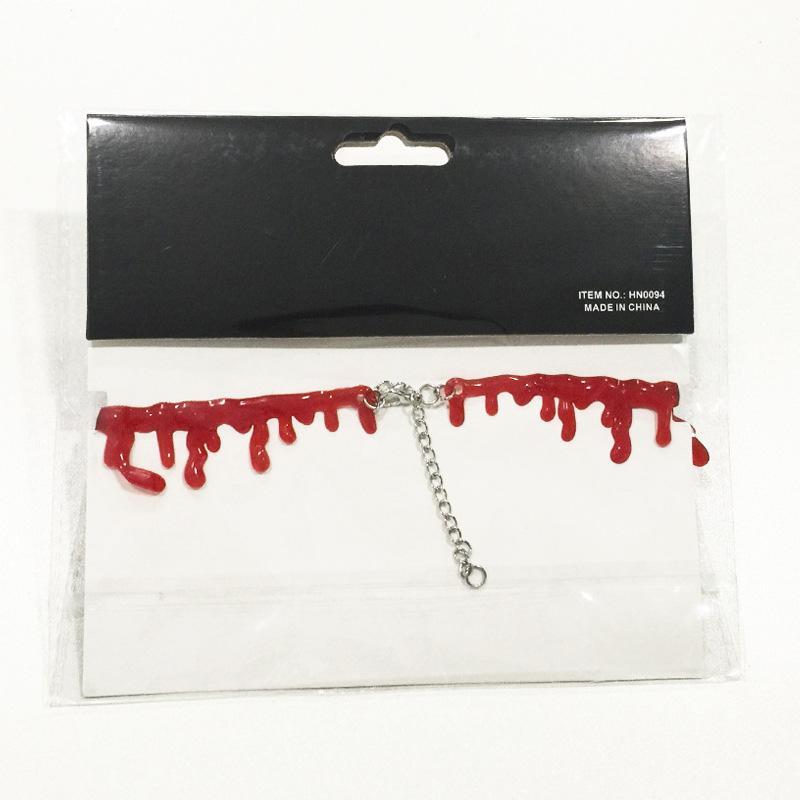 Blood Drip Necklace for Halloween Horror Costume Party