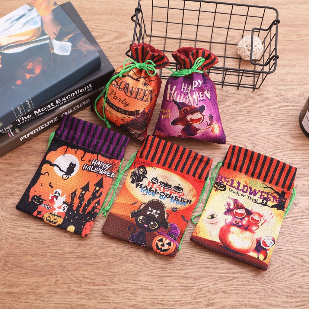 Halloween Candy Bags With Drawstring Treats for Kids