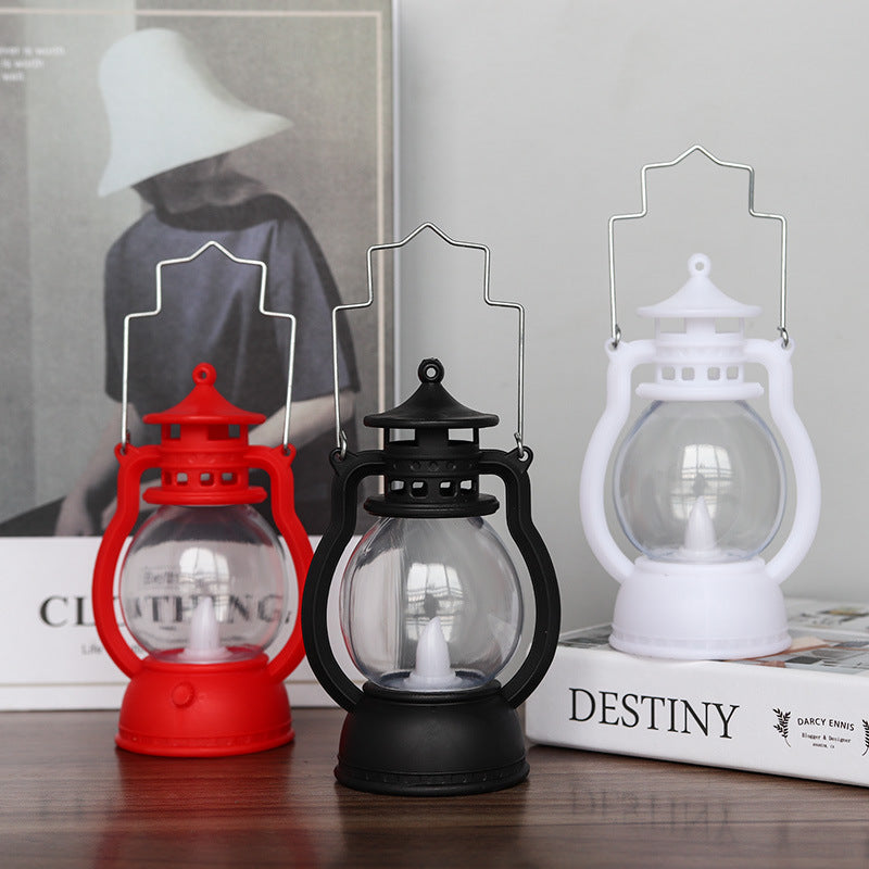 LED Pumpkin Lantern: Retro Halloween Tabletop Glow