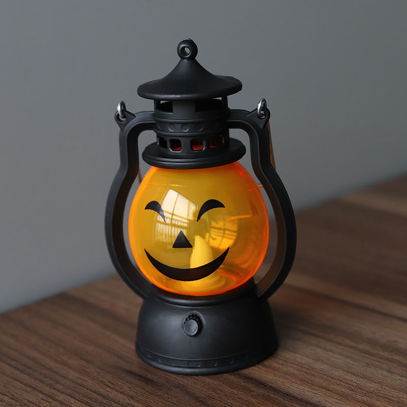 LED Pumpkin Lantern: Retro Halloween Tabletop Glow