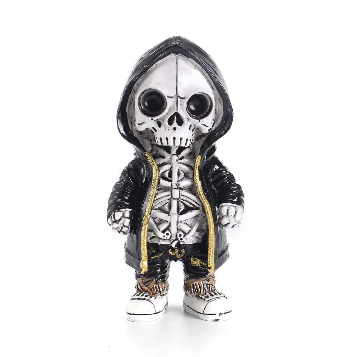 Halloween Skeleton Doll Resin Decor With Gothic Charm