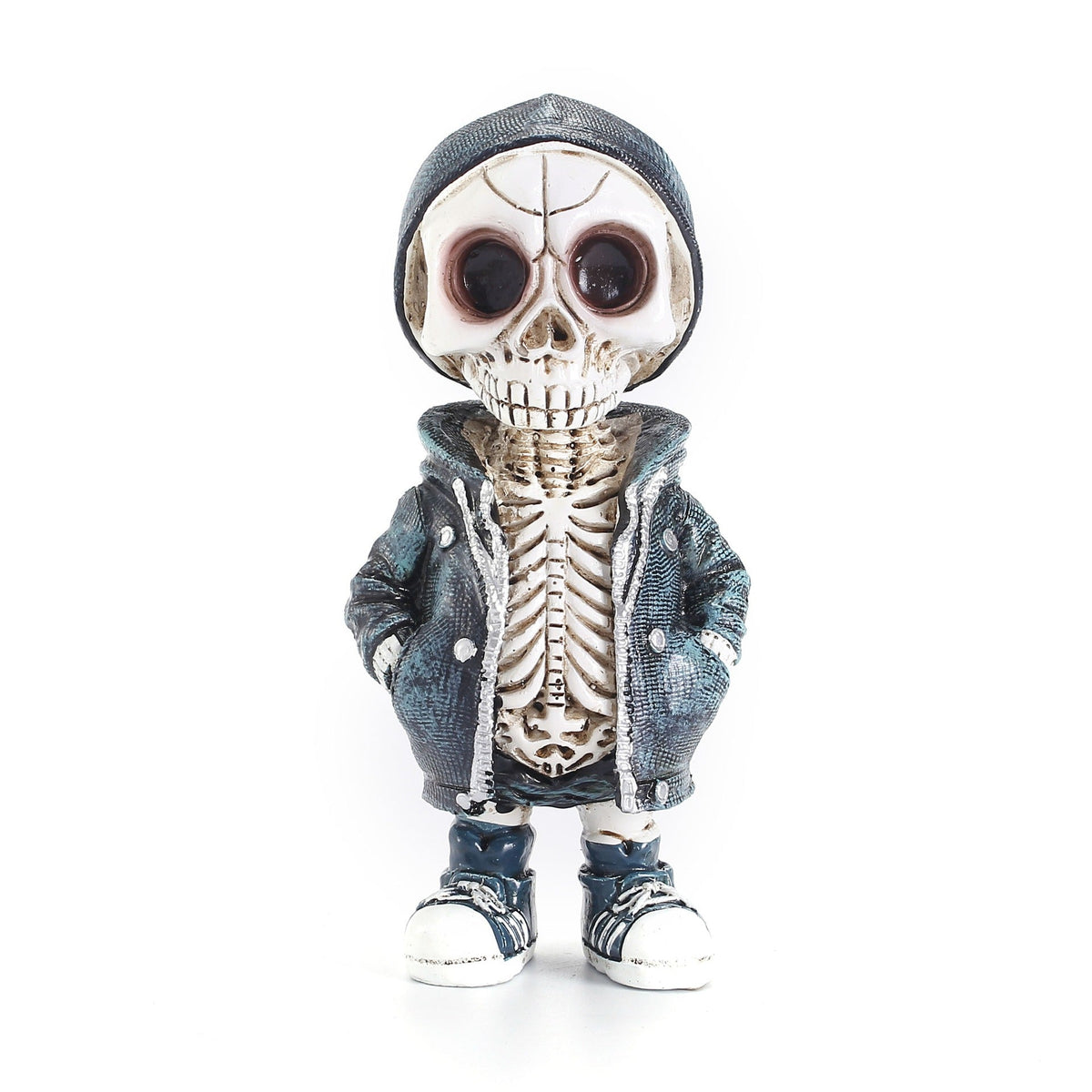 Halloween Skeleton Doll Resin Decor With Gothic Charm