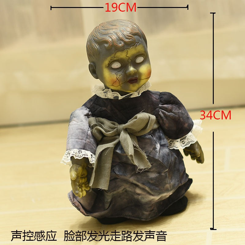 Walking Halloween Doll Decoration for Eerie Displays