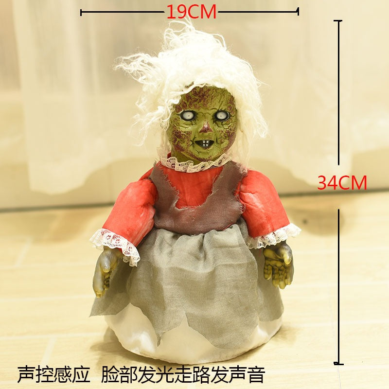 Walking Halloween Doll Decoration for Eerie Displays