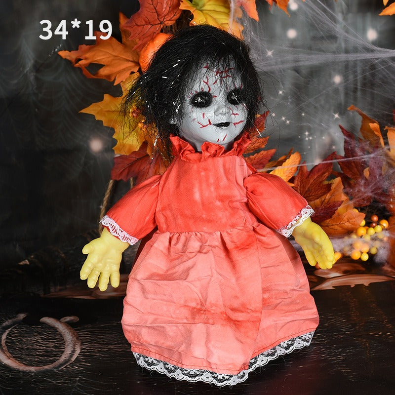 Walking Halloween Doll Decoration for Eerie Displays