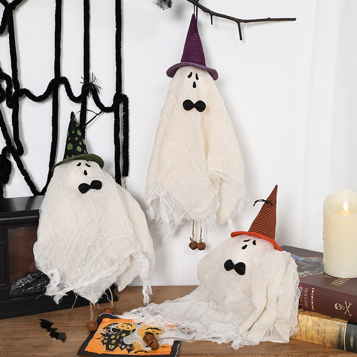 Halloween Ghost Wind Chime Decorations for Spooky Displays