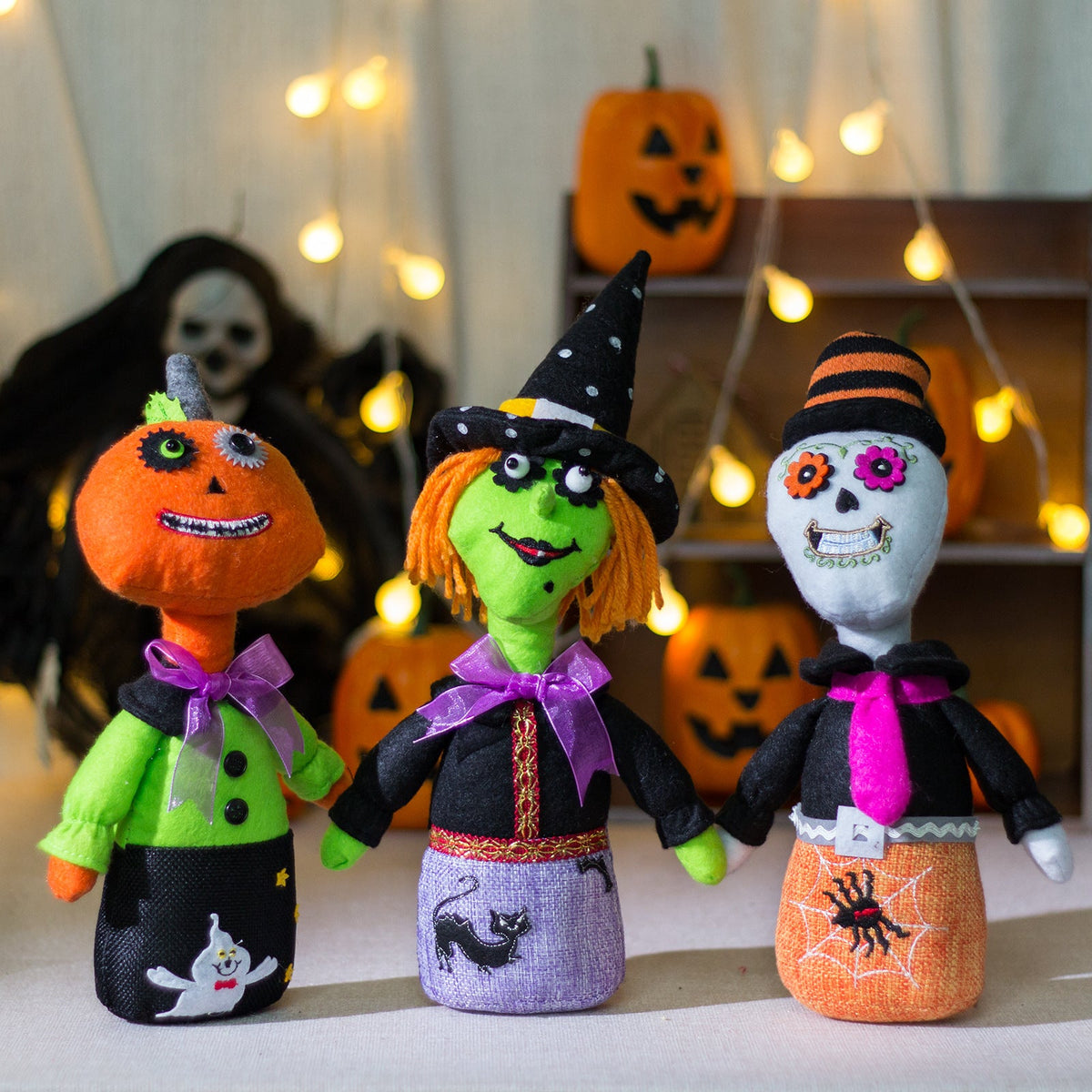 Halloween Ornaments: Playful 3-Piece Character Set