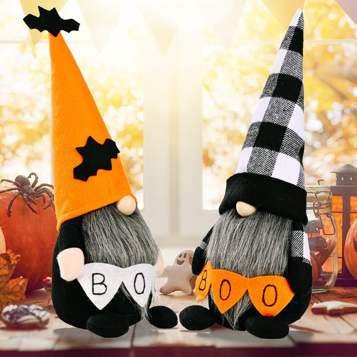 Halloween Gnome Decorations Pair for Festive Displays