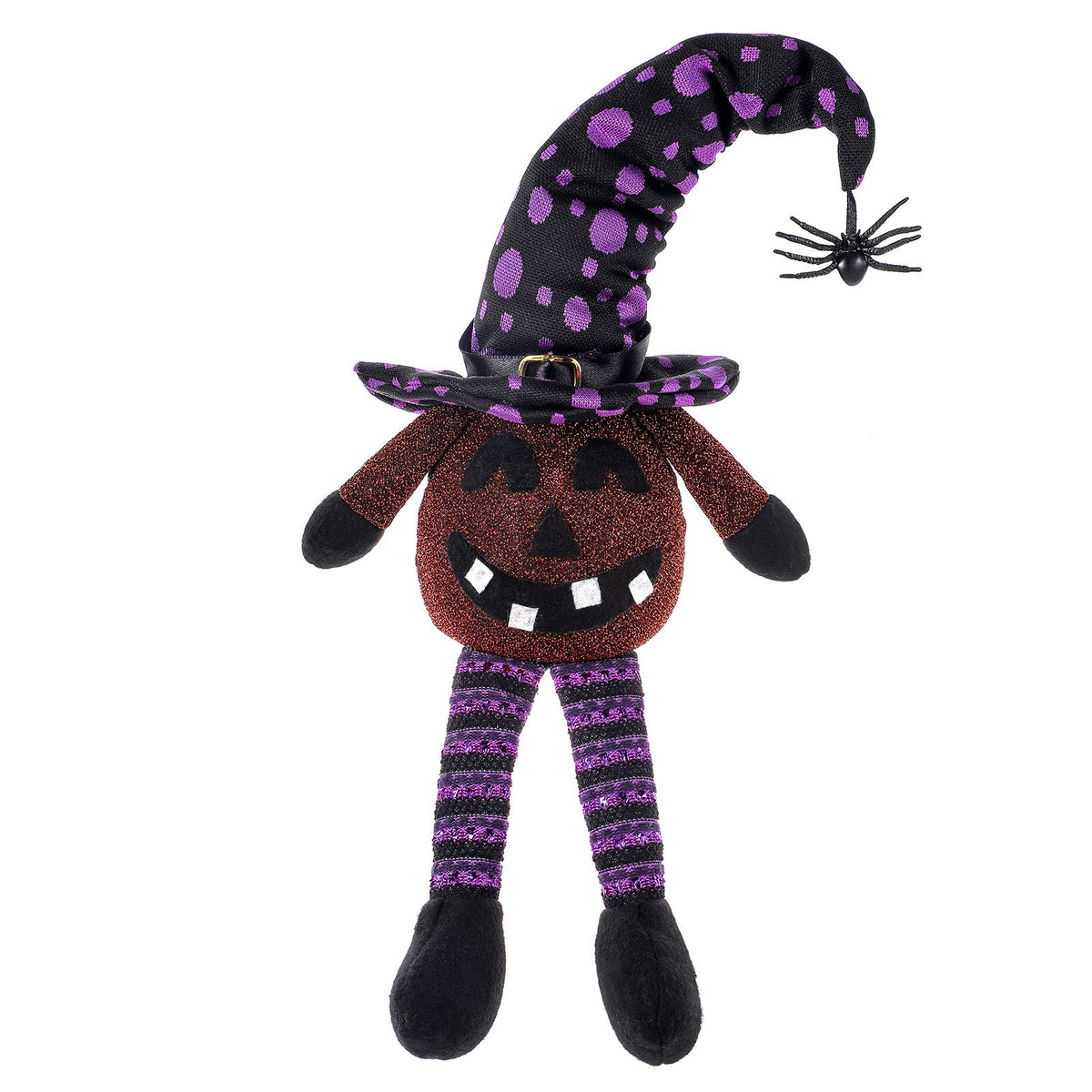 Glowing Pumpkin Witch Hat Halloween Tabletop Decor