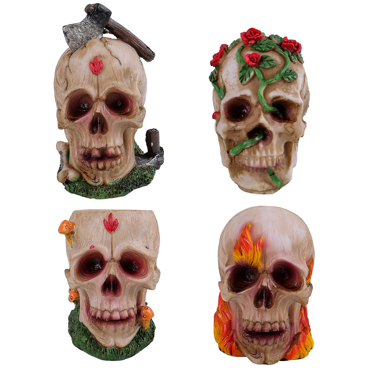 Gothic Skull Ornament for Dramatic Halloween Decor