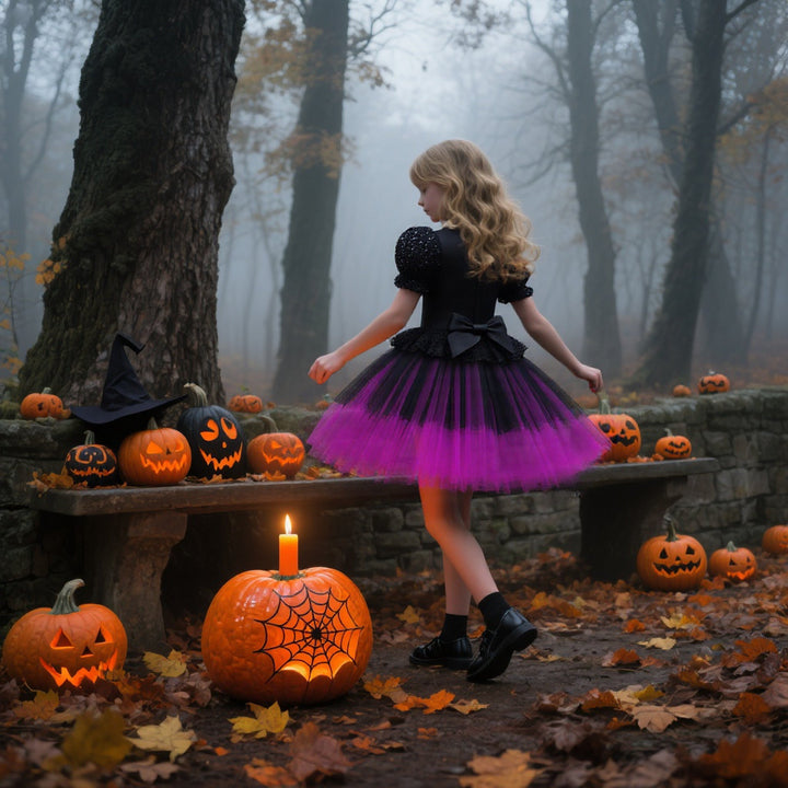 Girls Halloween Sequin Princess Dress Costume