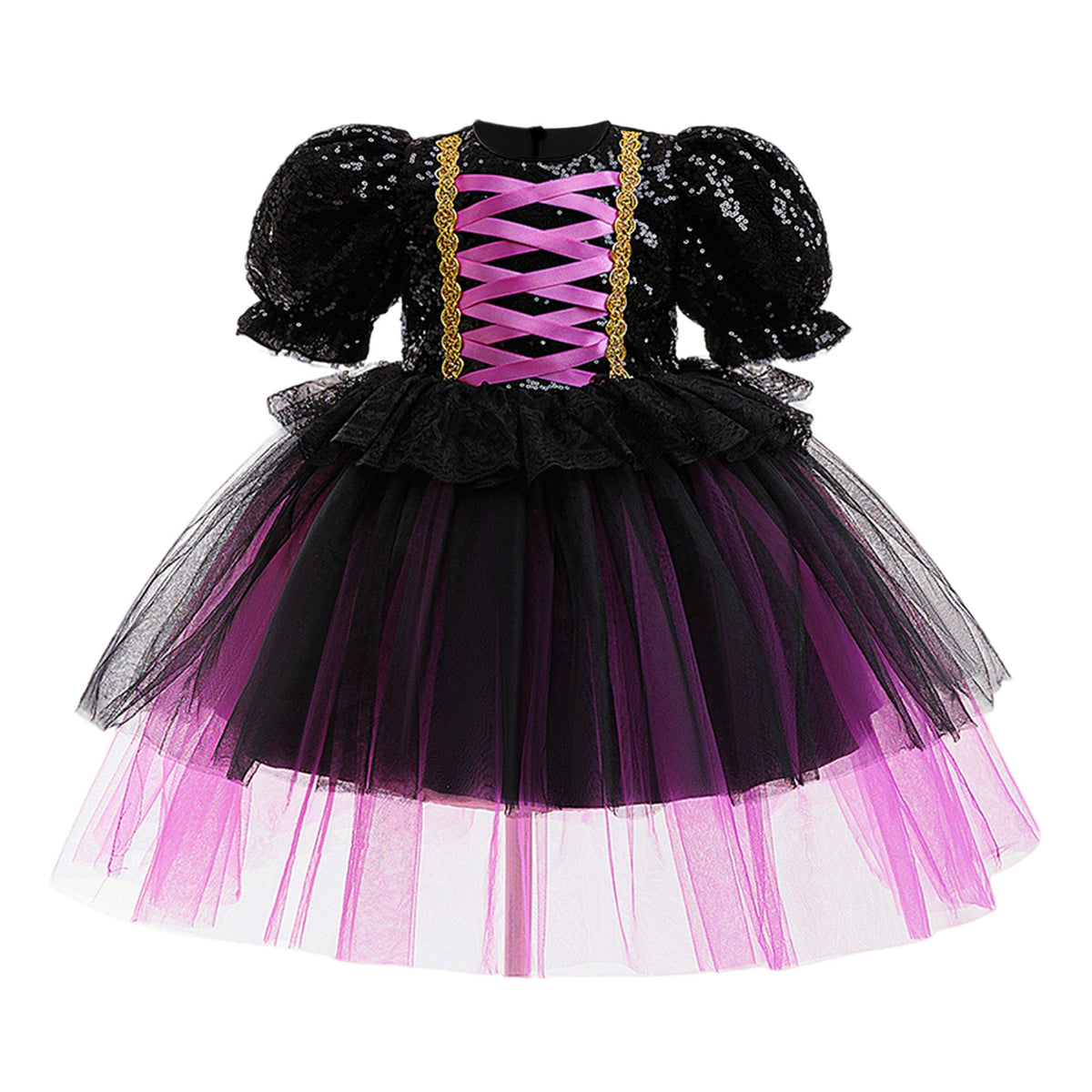 Girls Halloween Sequin Princess Dress Costume