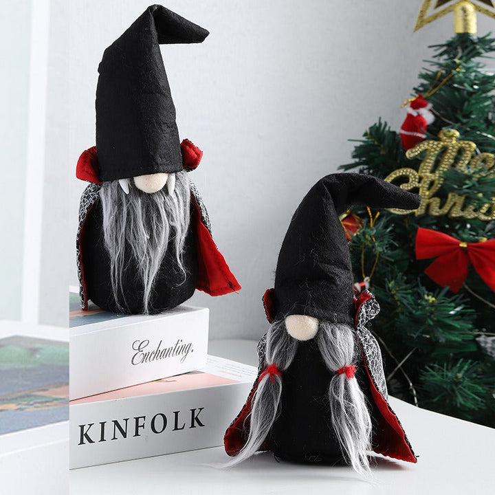 Halloween Witch Gnome Decoration With Gothic Charm