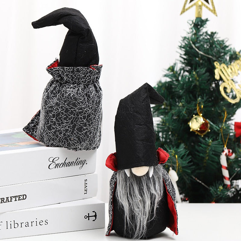 Halloween Witch Gnome Decoration With Gothic Charm