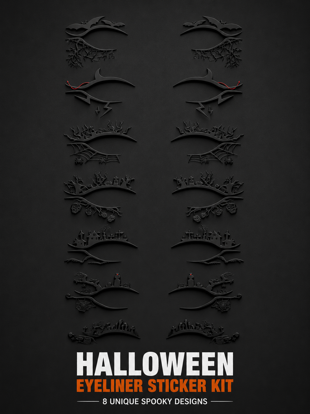 Halloween Eyeliner Stickers — Peel & Stick Eye Kit