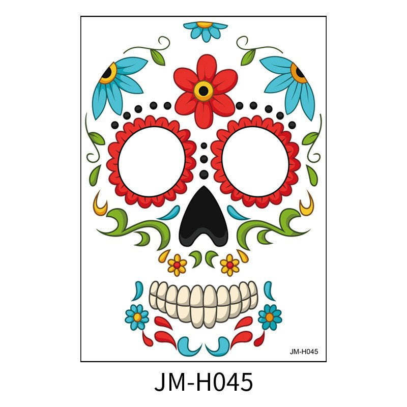 Temporary Face Tattoo Stickers for Halloween Makeup