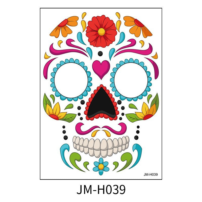 Temporary Face Tattoo Stickers for Halloween Makeup