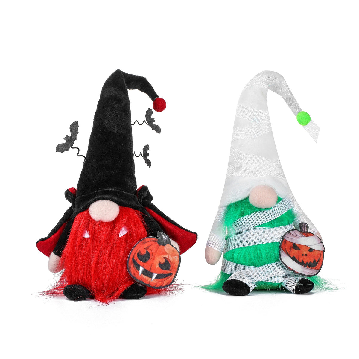 Halloween Pumpkin Doll Set for Spooky Tabletop Decor