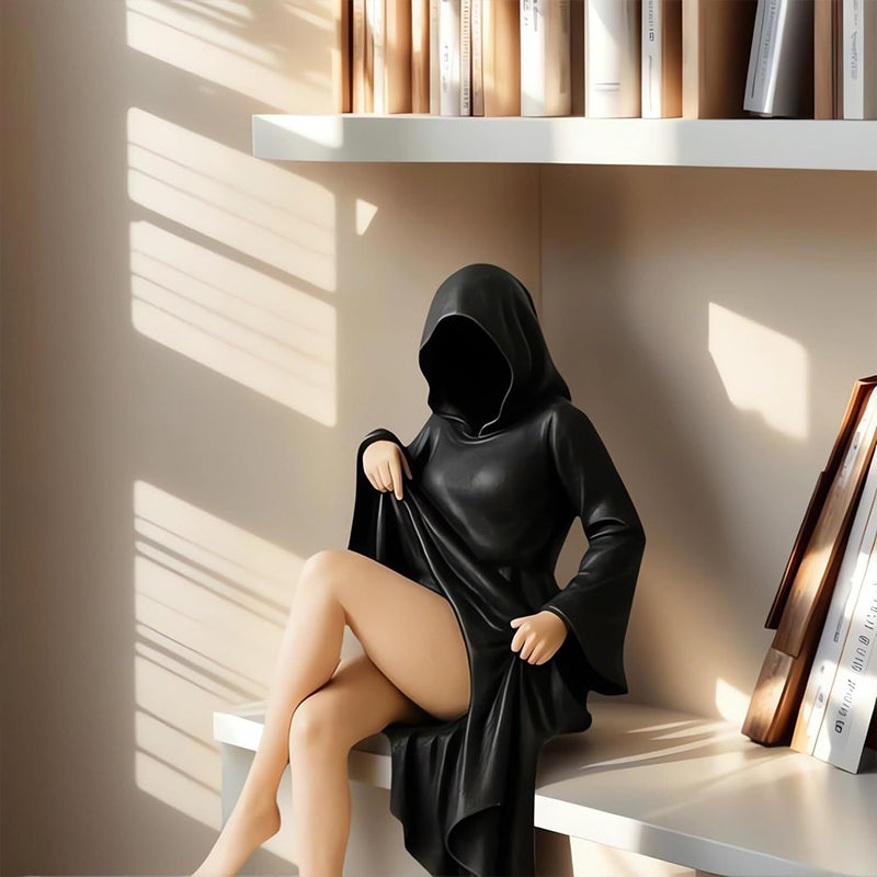 Halloween Sitting Statue for Dramatic Gothic Home Decor