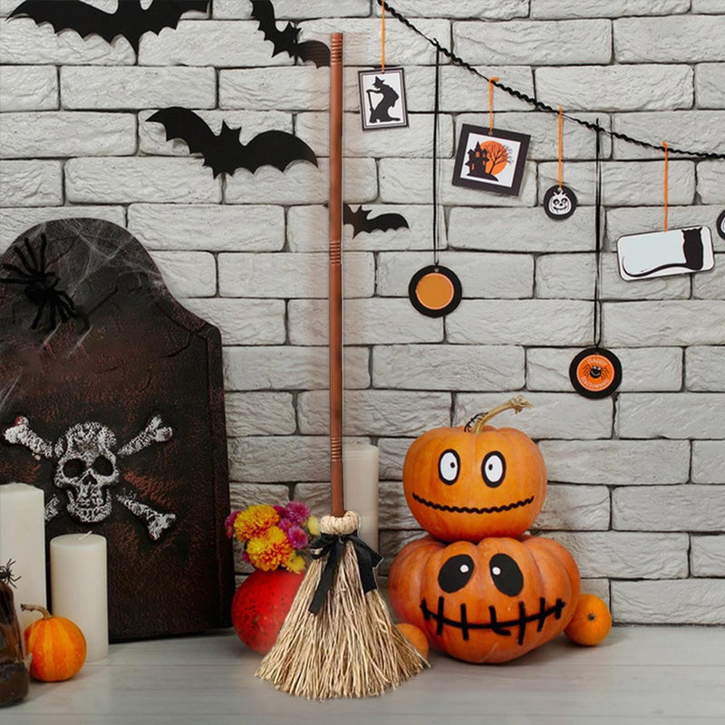 Animated Halloween Broom Decor With Spooky Ghost Sound