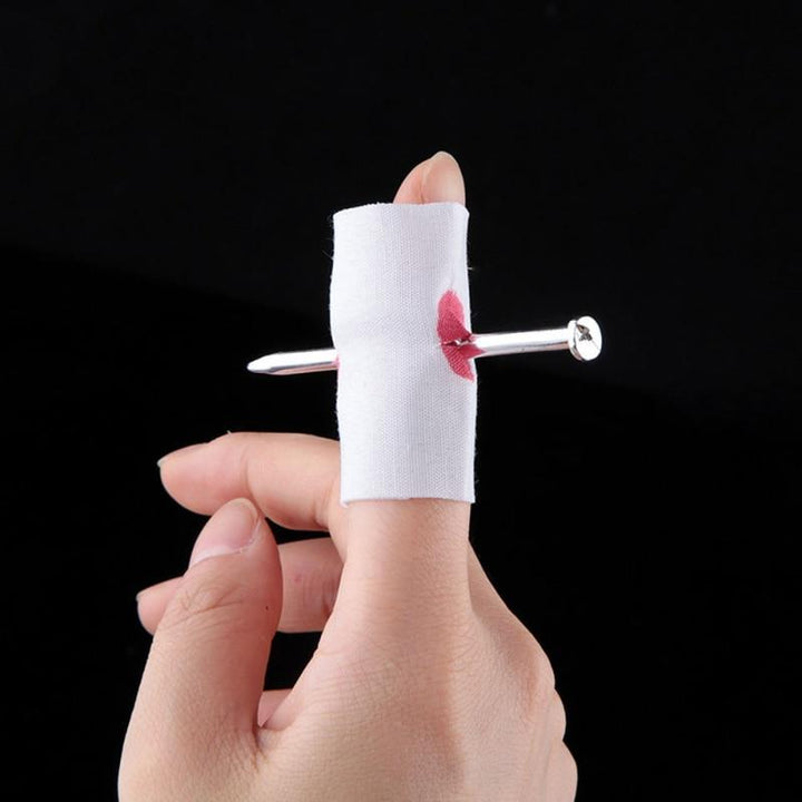 Funny Fake Nail-Through-Finger Halloween Costume Prop
