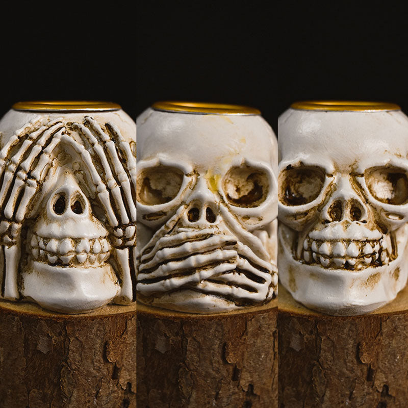 Meditating Skeleton Halloween Decor for Gothic Shelves