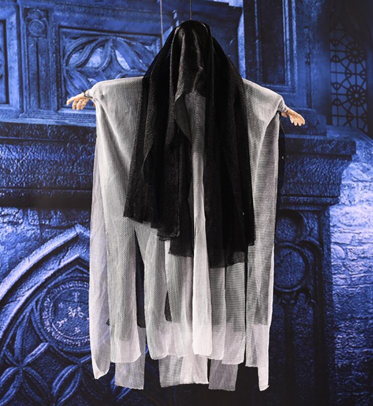 Hanging Skull Ghost Halloween Door Decoration Display