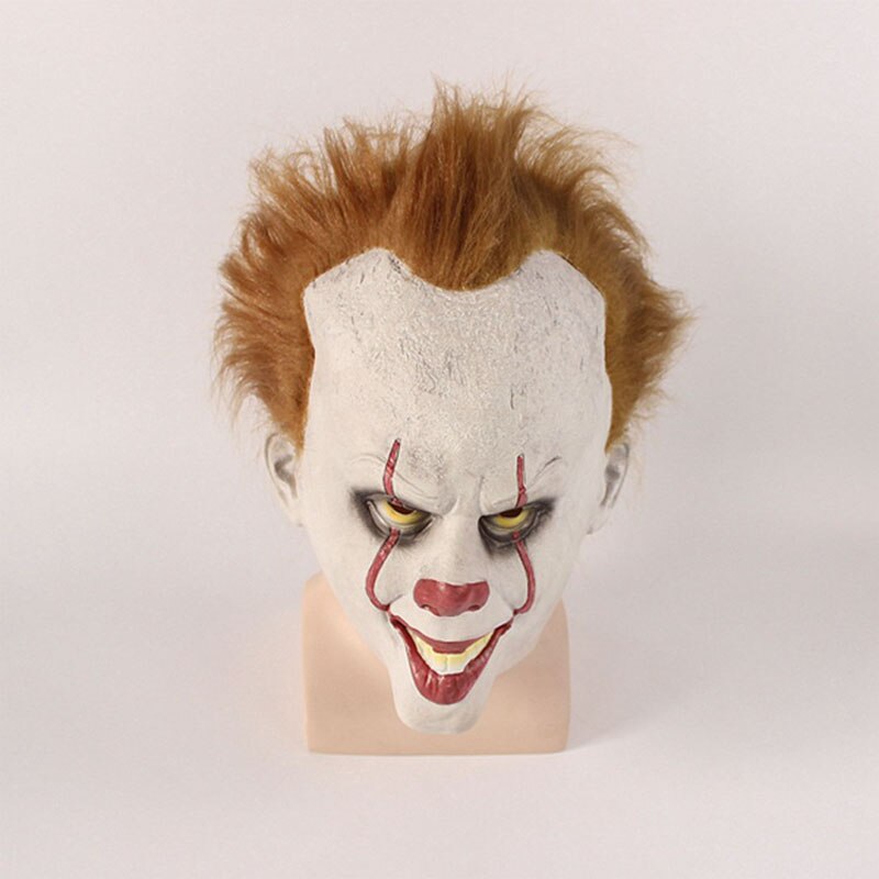Latex Clown Mask With Hair | Pennywise-Style Horror