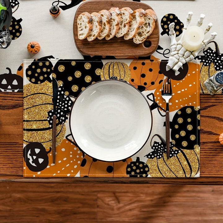 Halloween Linen Placemats for Festive Table Décor