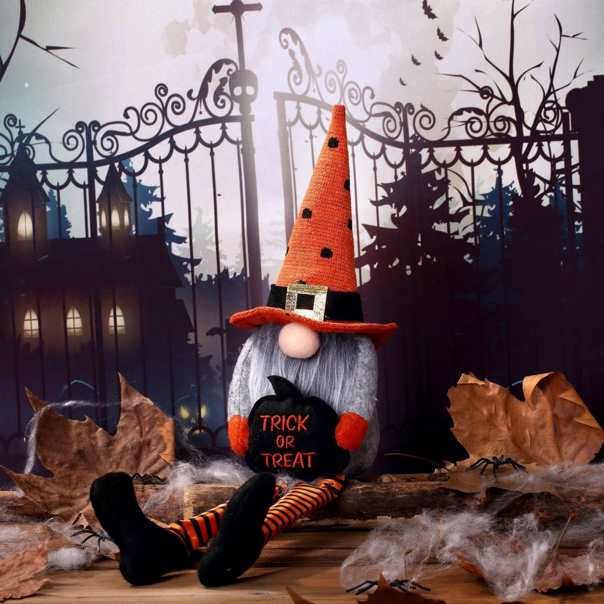 Halloween Long-Leg Gnome Decor for Whimsical Seasonal Charm