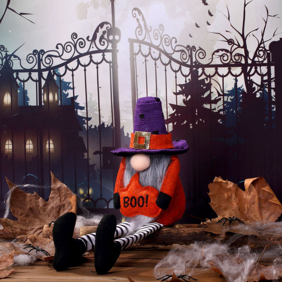 Halloween Long-Leg Gnome Decor for Whimsical Seasonal Charm