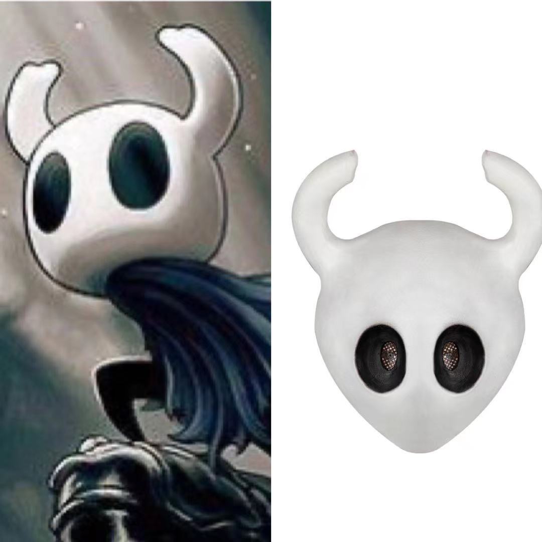 Hollow Knight-Inspired Horned Costume Mask for Cosplay
